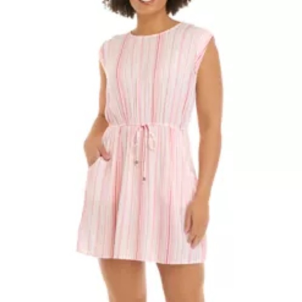 Nwt Bebop Pink Juniors Tie Waist Swing Dress
